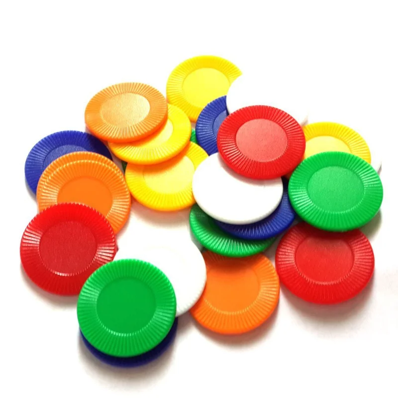 100 Fiches Da Poker In Plastica Opaca 25 Mm - Gettoni Per Giochi Di Conteggio E Poker Con Scatola Portaoggetti (Arancione)