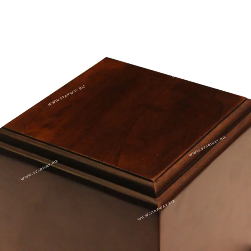 U1010 Made in China High Quality Companion Adult Urns for Funeral Supplies Ashes Best Price Simple Wooden Pet Urn Made of Poplar