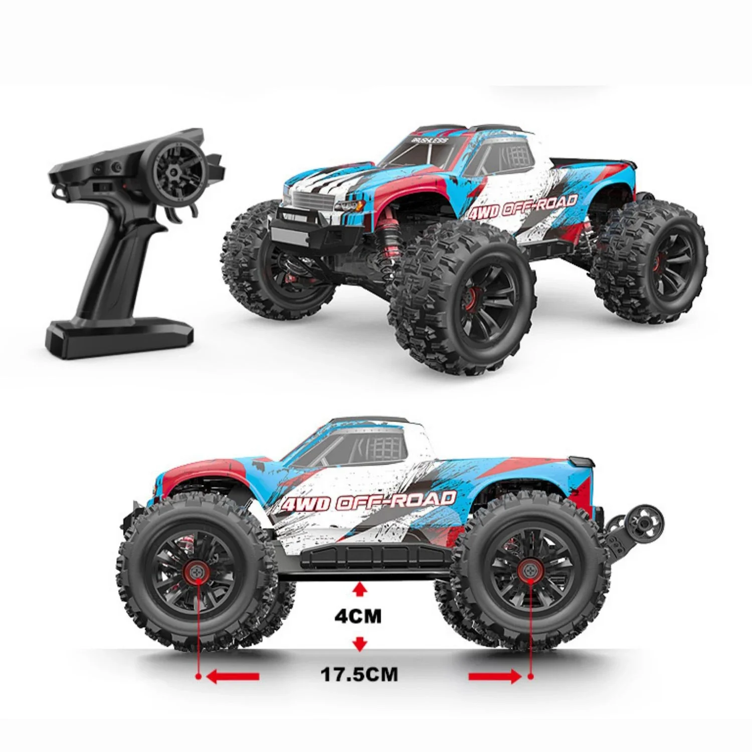 Mjx 16208/16209 3s 1/16 브러시리스 RC카 취미 리모컨 픽업 트럭 모델, 4wd 고속 오프로드 소년 선물, 2.4g