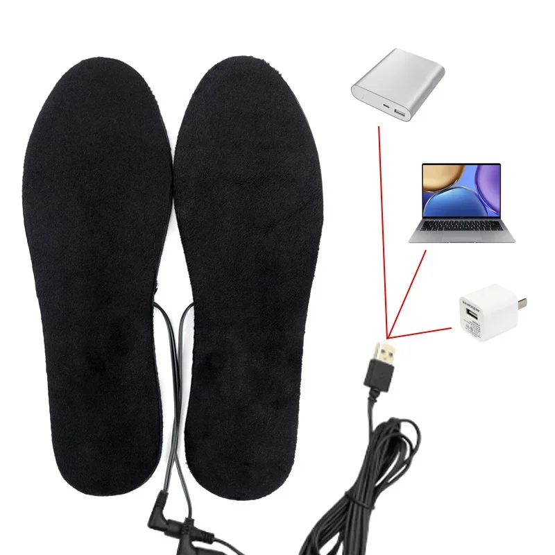 USB Heated Shoe Insoles Feet Warm Sock Pad Mat Electrically Heating Insoles Washable Warm Thermal Unisex shoe insoles heated shoe insoles