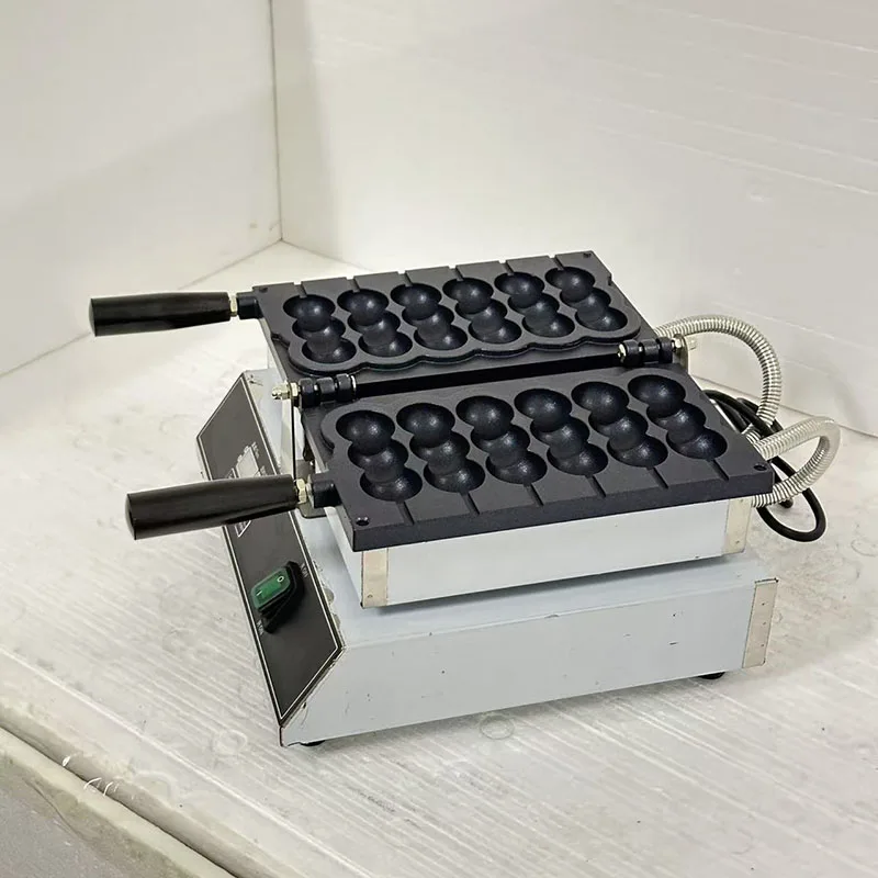 Electric Nonstick Skewer Waffle Baker Ball Shaped Egg Commercial Brochette Waffle Maker Gourd New 220V Waffle Making Machine 3