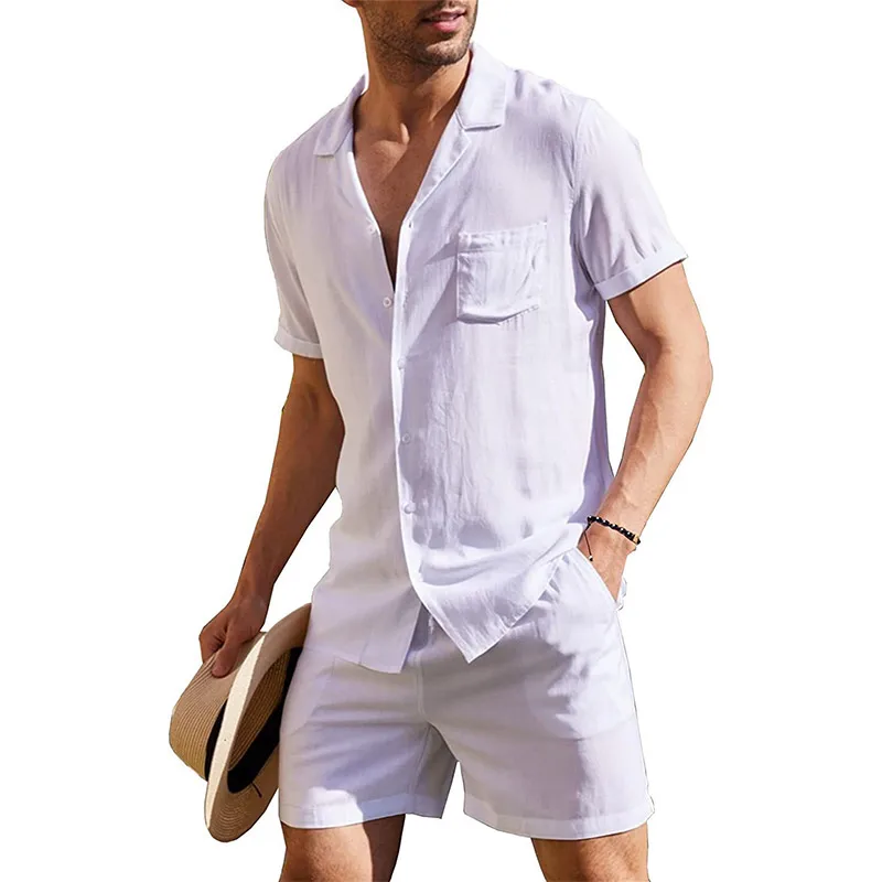 Summer KPOP Fashion Style Harajuku Slim Fit Shirt Loose Casual All Match Casual Shorts Solid Pockets Short Sleeve Blusa Sets