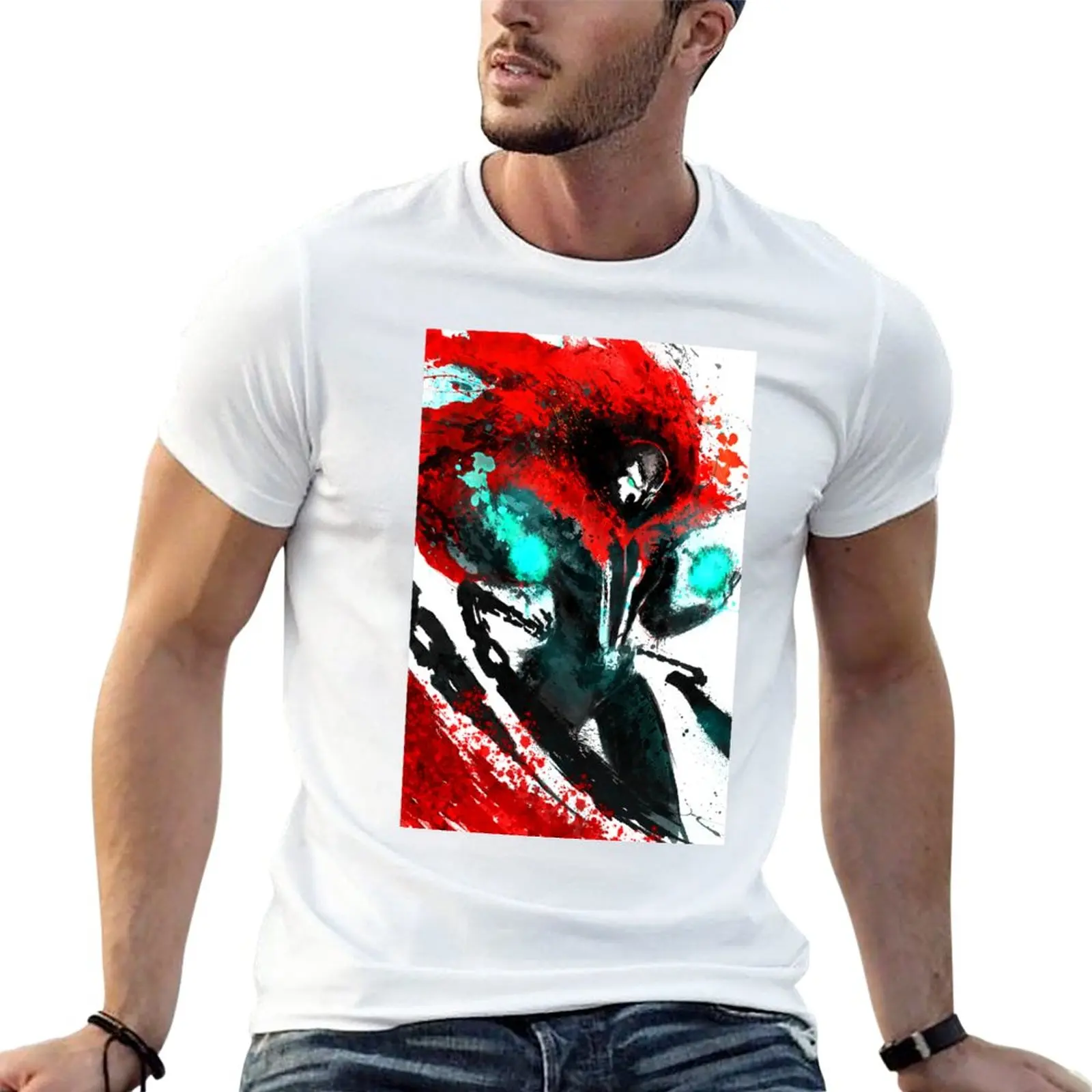 Spawn Splatter Art T-Shirt Blanks Oversizeds Oversize Designer T Shirt Uomo