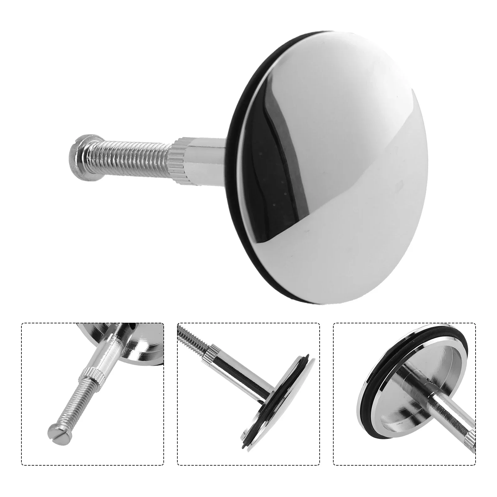 43mm Bathtub Plug Adjustable Bath Pop Up Waste Stopper Plug Only Flat Seal Brass Bathroom Tub Drain Drainer Strainer Accessories 4