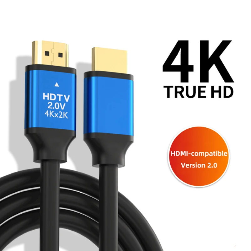 HDMI 호환 케이블 V2.0 하이 퀄리티 HDTV 비디오 케이블, 오렌지 파이 5 플러스 라즈베리 파이 3B + 컴퓨터 모니터 디스플레이용, 1.5M, 4K