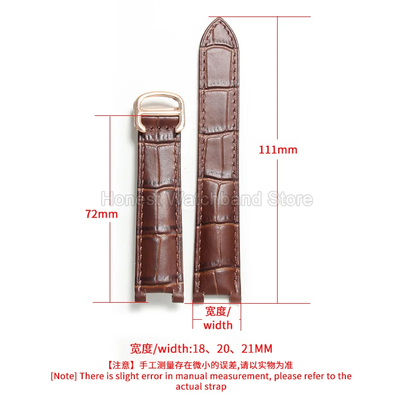 Elegant Genuine Leather Watch Strap with Notched Endpoint Design - Premium Durability and Comfort