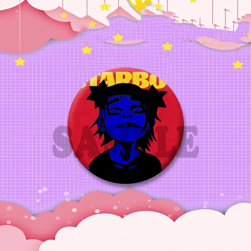 Gorillaz Fanart Cartoon Idol Pin Brooch - Backpack & Hat Decor Gift Badge