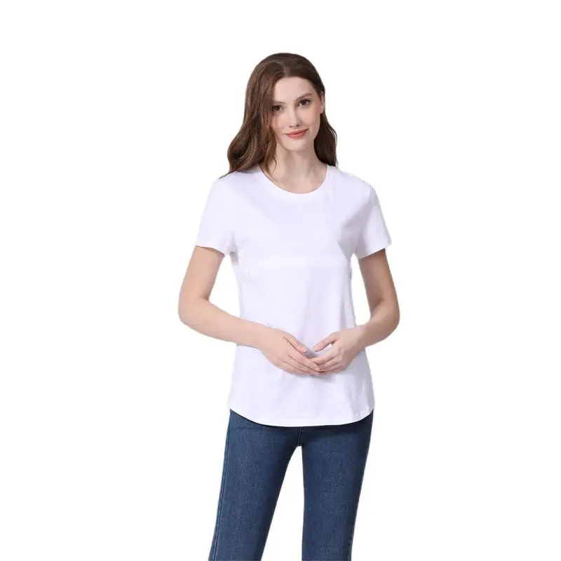 Emotion Moms Summer Invisible Zipper Pregnancy Maternity Top Lactation Clothing Breastfeeding For Pregnant Women Big Size 4