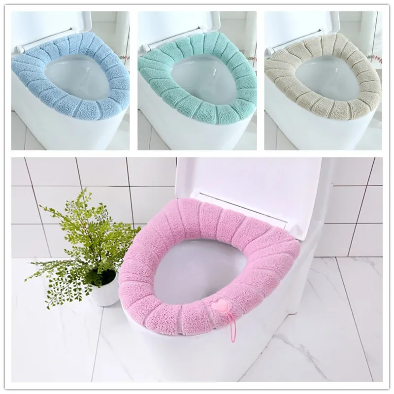 Universal Bathroom Toilet Seat Cushion Soft Pad Closestool Lid Warm Mat Washable Comfortable Skin-Friendly Winter toilet seat cover toilet seat accessories