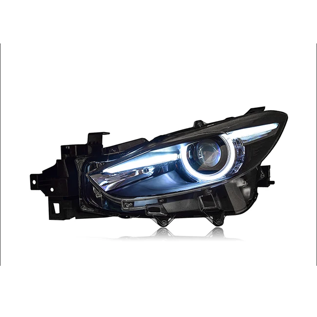 

Car Accessories Head Lamp For 2017-2019 Mazda 3 Axela Headlights Fog Lights Daytime Running DRL H7 LED