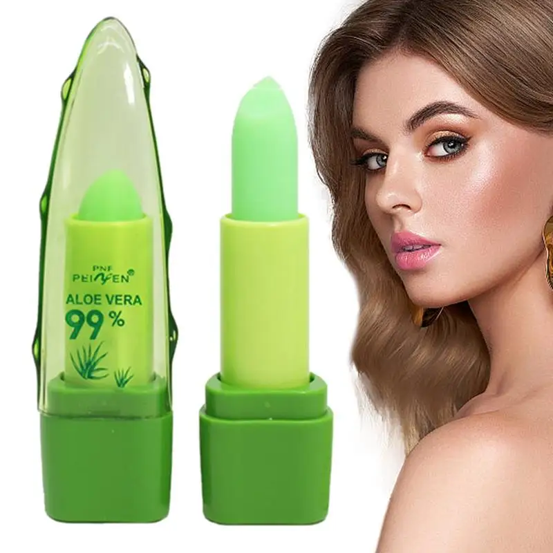 

Меняющий цвет под воздействием температуры блеск для губ с алоэ, меняющий цвет, бальзам для губ, помада, Желейный цвет, яркая и долговечная помада