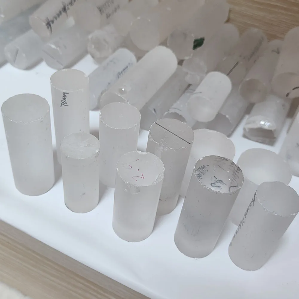 1kg/bag Column Shape Synthetic White Corundum Rough Stone Lab Created ...