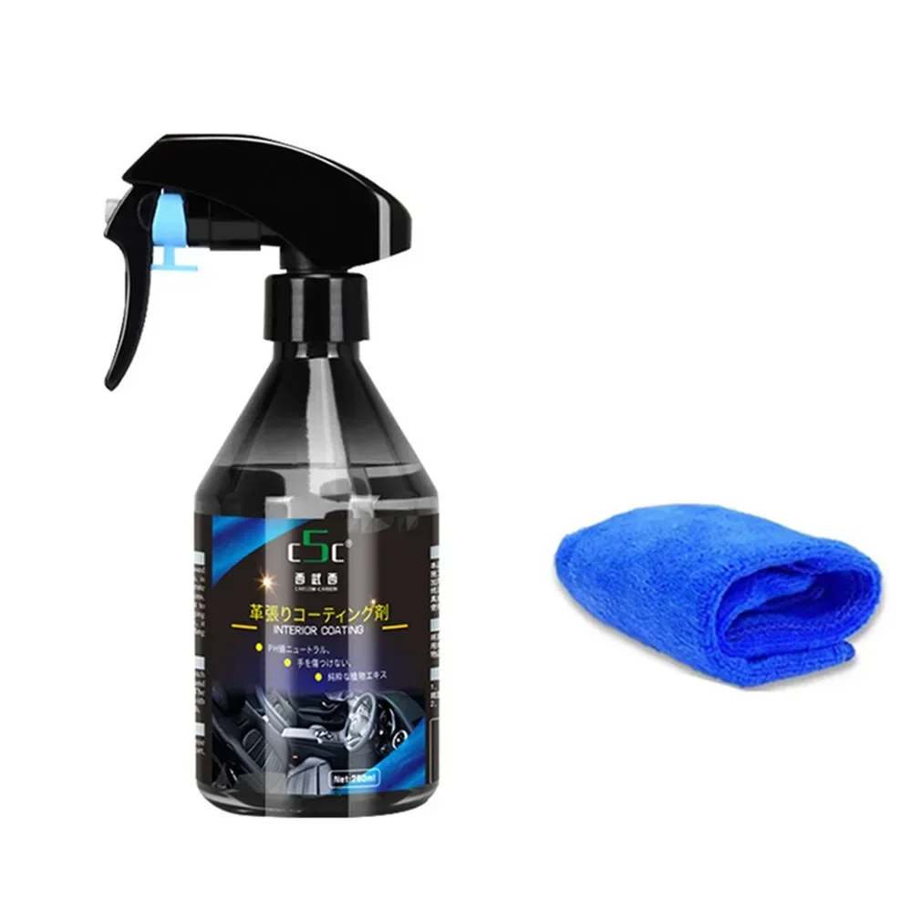 Car Plastic Restore Agent Leather Repair Kit Auto Interior Parts Coating 260ml Renovation Restorer Accessories