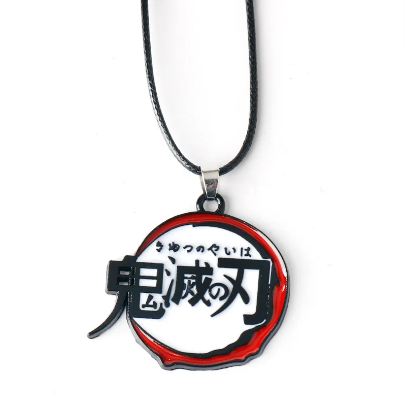Anime Hot Show Ghost Slayer Blade Necklace Surrounding Stove Door Charcoal Jilang Sun Goddess Bamboo Flute Alloy Pendant