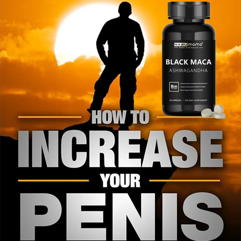 Organic Black Maca Root + Ashwagandha Extract Supplement for Women & Men Erect Energy Endurance Vegan Pills organic maca supplement