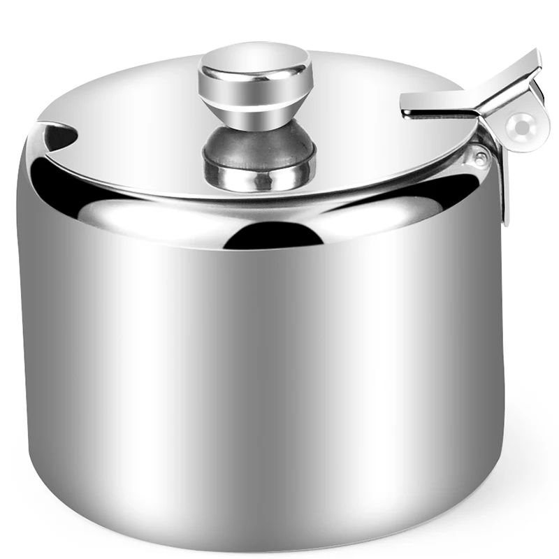 304 스테인레스 스틸 설탕 그릇 가정용 조미료 큐브, 조미료 병 소금 냄비 상자 조미료 캔