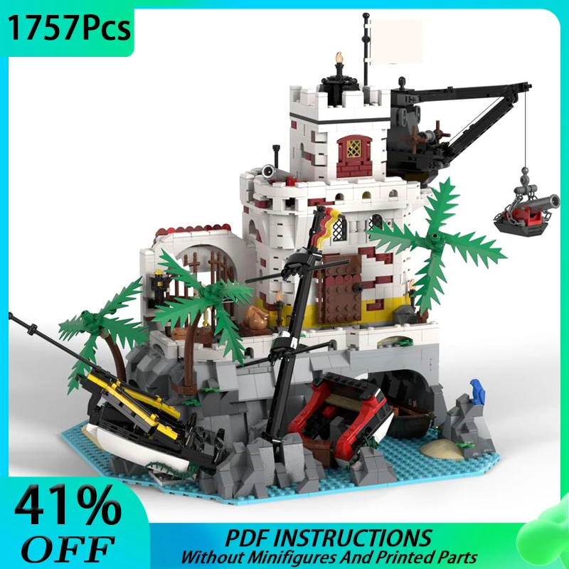 

MOC Medieval Pirate Series Eldorado Ship Wreck Fortress Pirate Barracuda Bay Model Building Blocks DIY Bricks Children Toy Gift