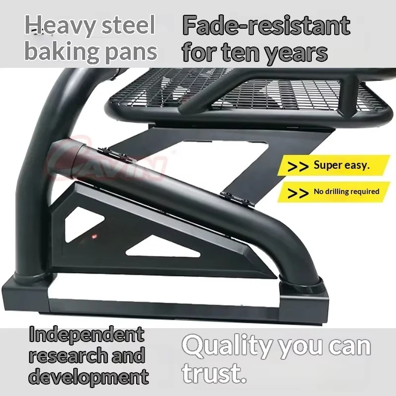 새로운 공장 도매 철제 픽업트럭, 전복 방지 프레임 네트 블랙 롤 케이지 개조된 갠트리 디자인 자동차 부품 중국산