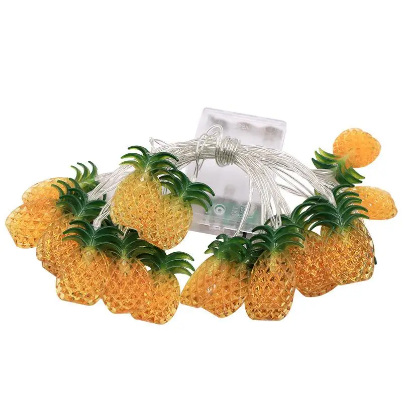 ómCC55 Maga Hawaii-Lichterkette, Ananas-Flamingo, Kokosnussbaum-Lichterketten, tropische Früchte, leichte Kinder-Hawaii-Geburtstagsparty-Dekoration – Detail 7