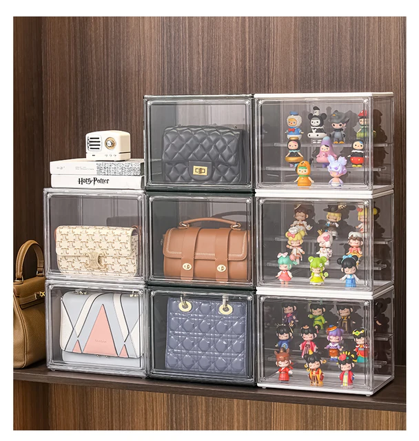 Luxury Handbag Display Case Dustproof Clear Storage Box Shoes Toys  Collectibles Car Model Plastics Organizer Home Decor Show Box - AliExpress