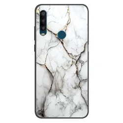 Marble Soft Matte Silicone Back Cover - Full Coverage Phone Shell - Alcatel 1SE (2020) (T0101)