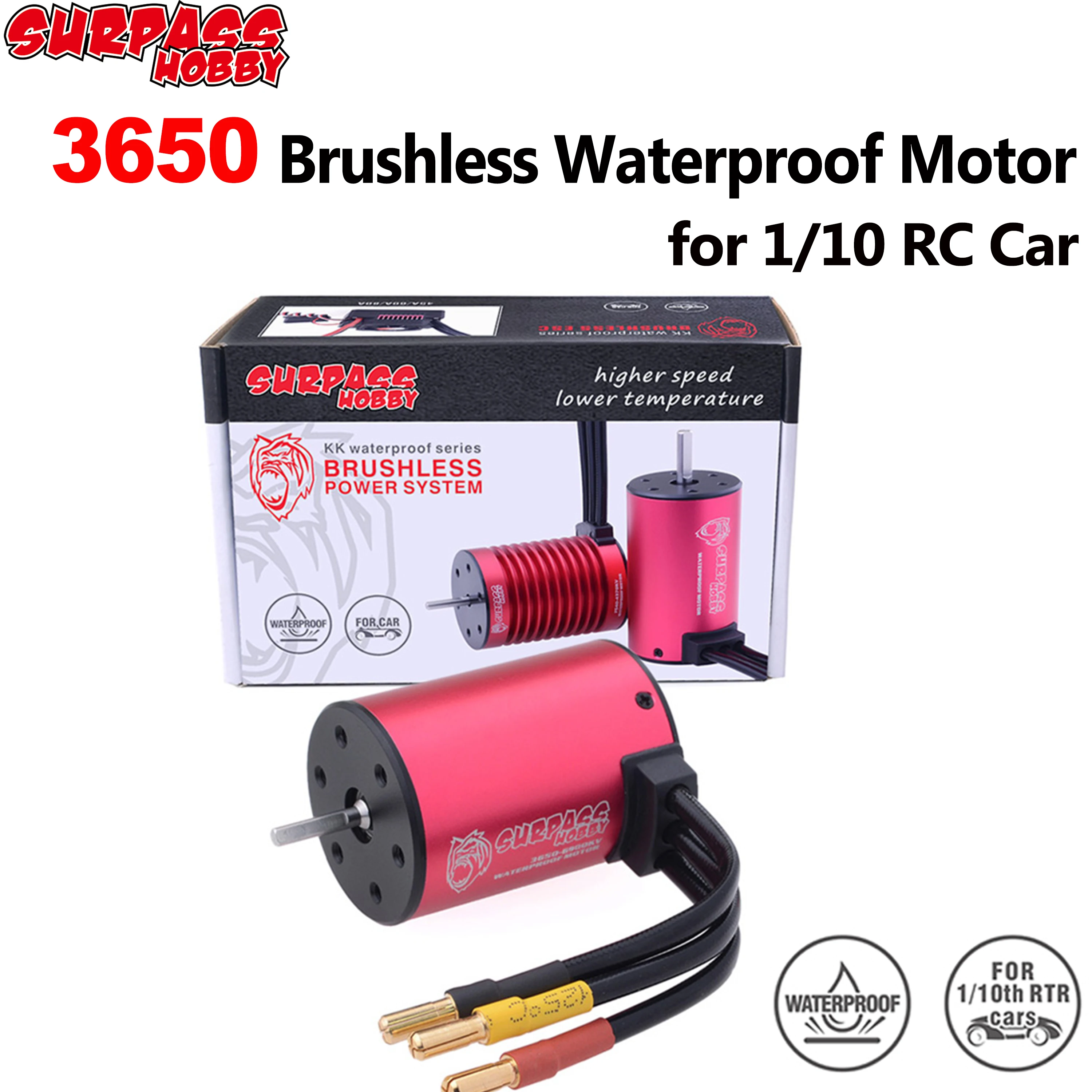 Surpass Hobby Waterproof Brushless Motor KK 3650 3660 3665 3670 3674 ...