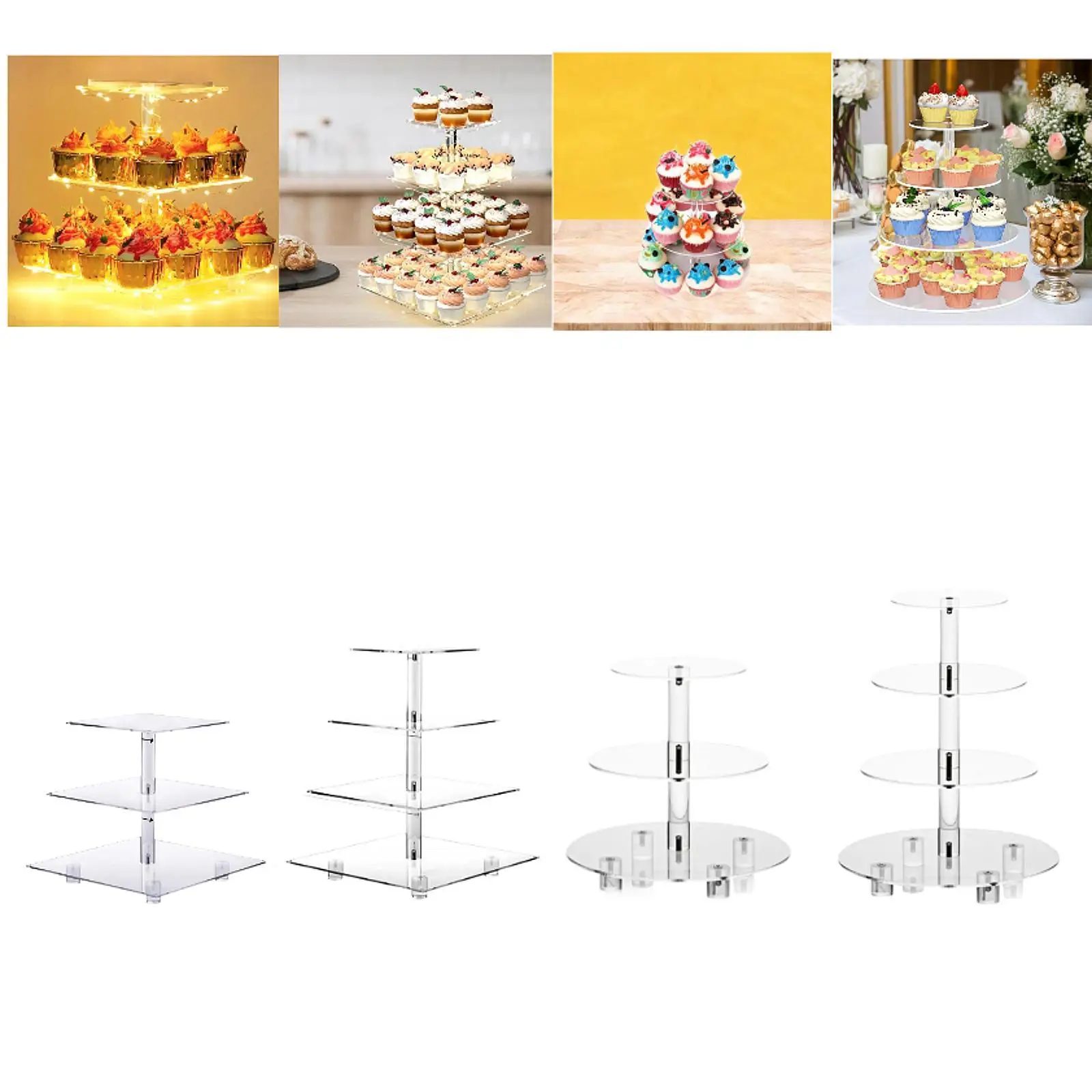 Cupcake Stand Versatile Use Clear Cupcake Holder for Party et Cooking