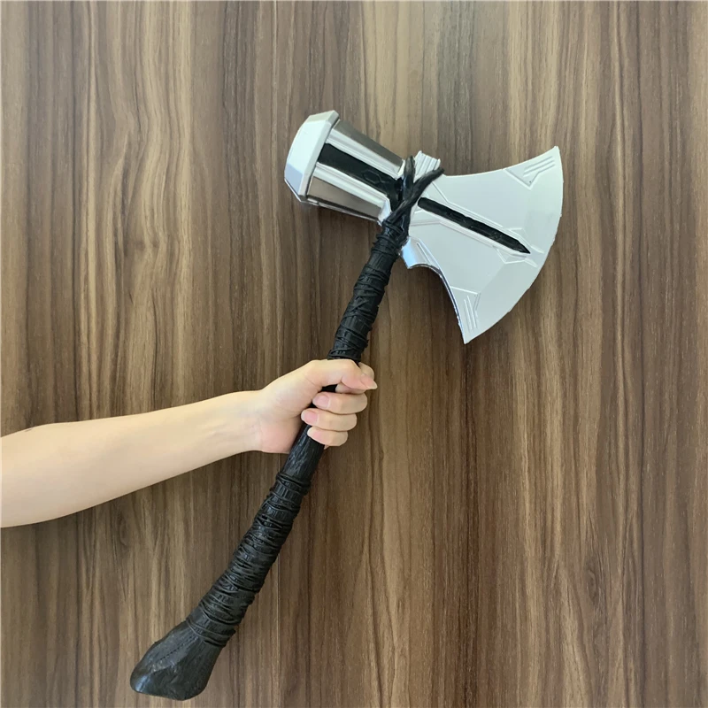 1:1 Axe Stormbreaker Kid Cosplay Ver. Thunder War Axe Prop Thor's Hammer Weapon Superhero Role Playing Movie PU Model Toys 5