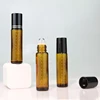 10ml Empty Amber Thick Roll On Glass Bottles with Stainless Steel Roller Ball For Essential Oil Refillable Bottles 2024 3