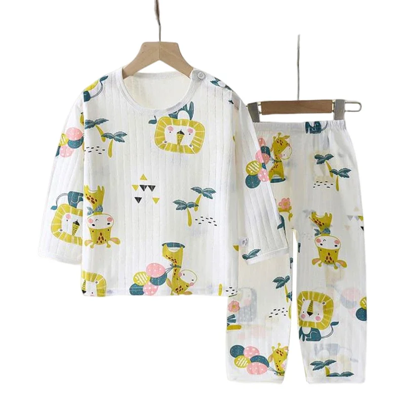 Kids Clothes Pajama Sets Sleepwear T-shirt Tops Pants Suits Autumn winter Boy Girl