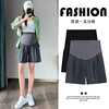 Plus Size Maternity Summer Shorts Thin Out Wear Knee-length High Waist Pregnant Women's Suits Pants Pregnancy Belly Trousers 5