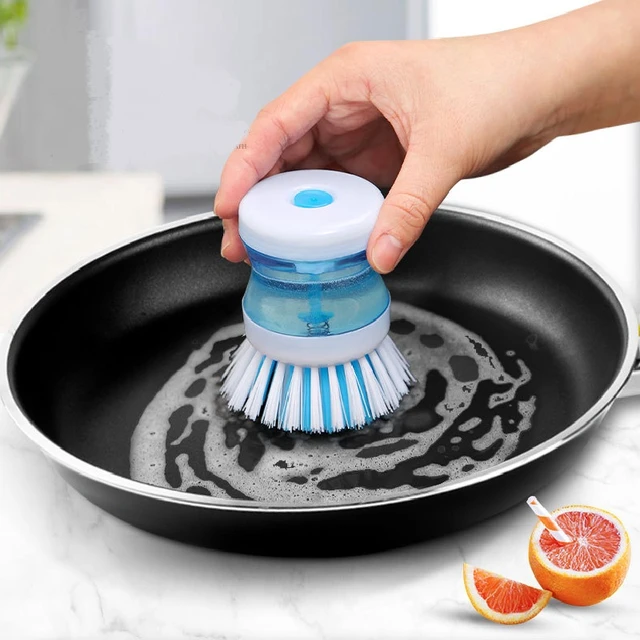 3pc Durable Dish Wand Scrubber Cleaning Kitchen Dishes Scrubbing Brush Set