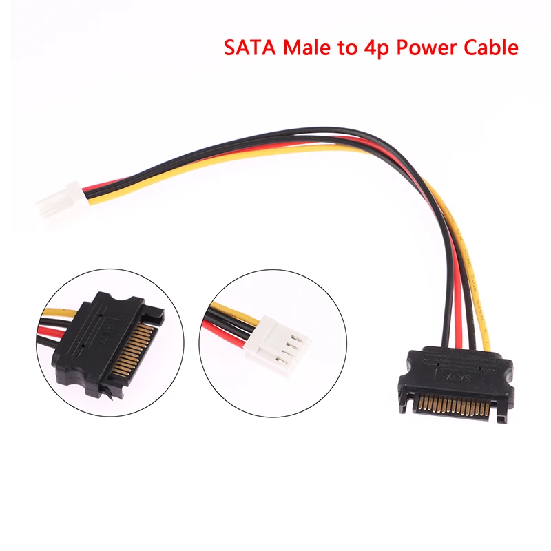 

SATA Adapter PC Computer Molex IDE 4 Pin Male To SATA Male Adapter Power Cable Cord 20cm
