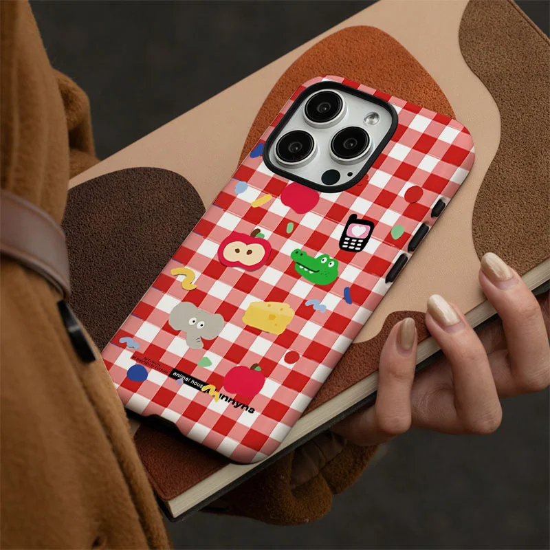 Dual-Purpose Cartoon Pattern Film Shell Phone Case