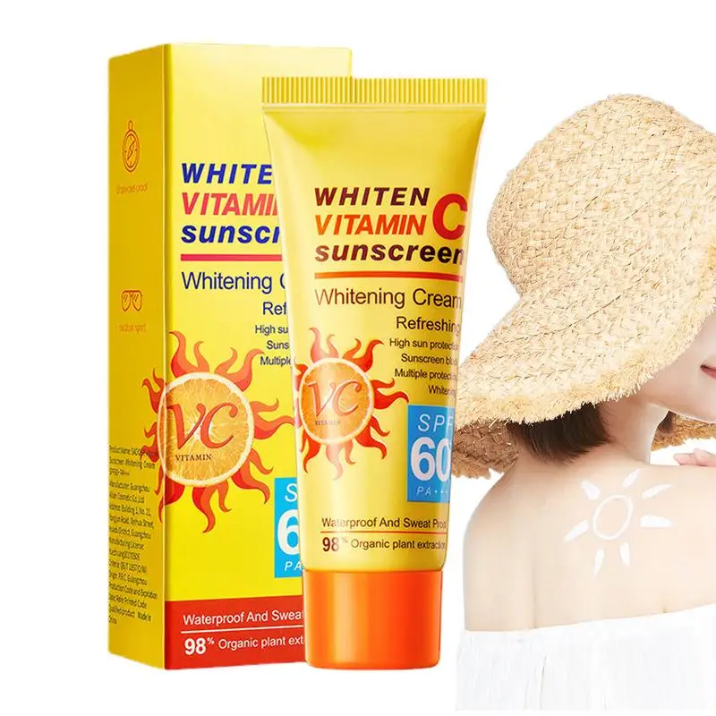 Sun Cream 40g Sunscreen For Face And Body Fast-Absorbing Sun Screen Lotion UVA/UVB Sun Protection With Broad Spectrum SPF60 PA_voghion.com