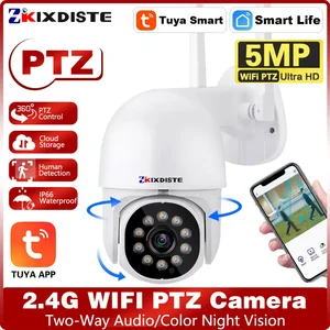 5MP HD Tuya PTZ IP Camera Wireless Human Auto Tracking Cctv Security Surveillance Smart Cloud Color Night Vision Wifi Home Cam