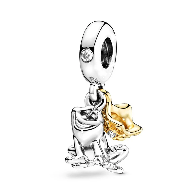Disney Anime Frog Prince Ciondolo Per Creazione Di Gioielli Fit Pandora La Principessa E La Rana Tiana Charm Accessori Per Bracciali Da Donna