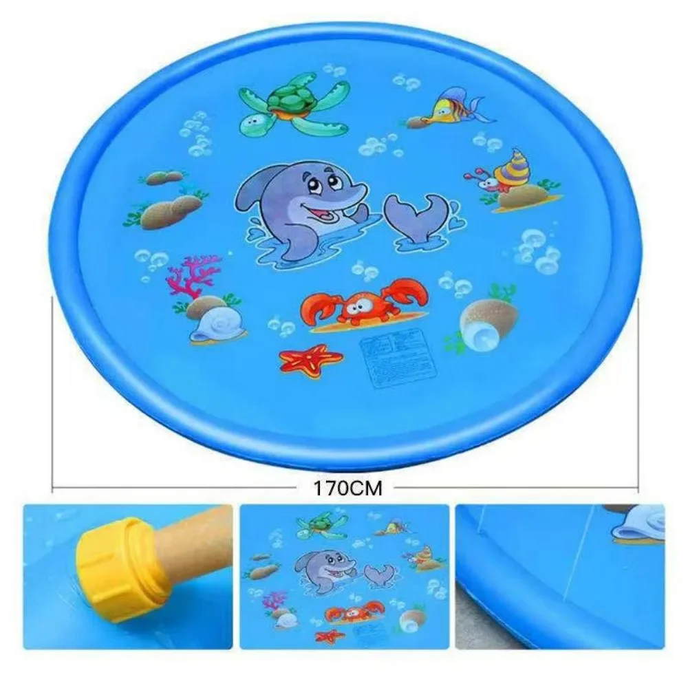 inflatable swimming pool 100/170cm Children Swimming Pool Pet Swimming Pool Outdoor Interactive Fountain Toy