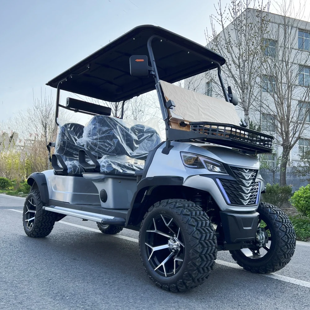 

Off road 4-seater Electric Golf Cart with Sound Bar Custom Body Color Seat Color Lifted Buggy Golf Car
