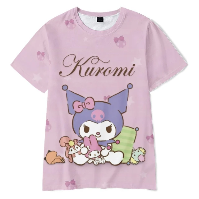 2023 Hello Kitty Summer New Girl Kuromi 3D Printing T-shirts