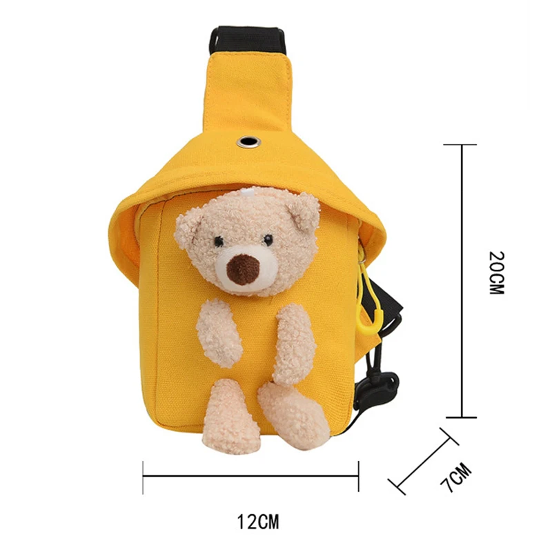 Waist Packs Child Waistbag for Boy Girl Unisex Cute Bear Banana Small Adjustable Pure Colour Shoulder Chest Children Kids