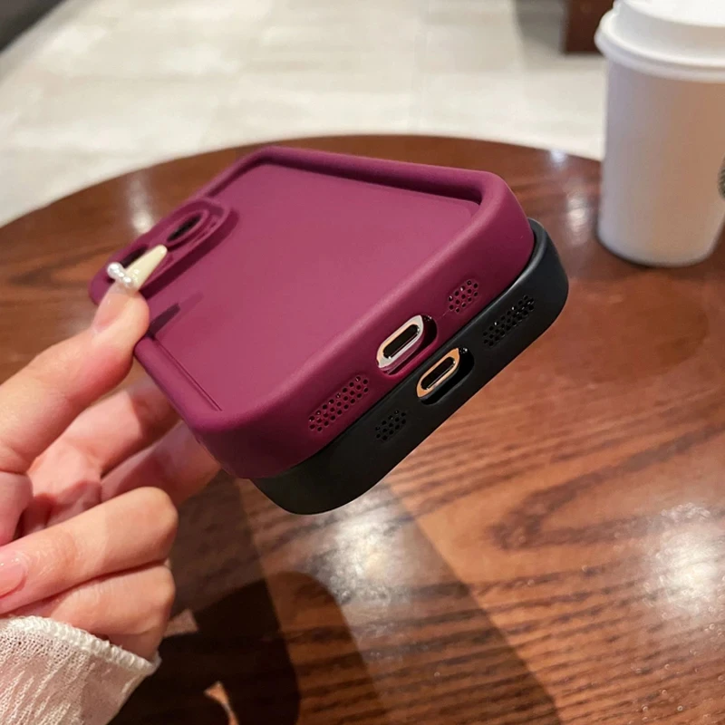 Matte Shockproof Liquid Silicone Phone Case