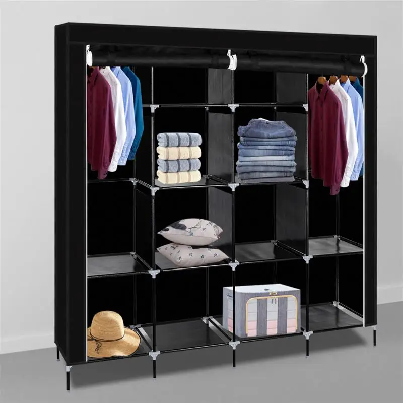 Dustproof Waterproof Closet Wardrobe Portable Closet Storage Shelve Non-Woven Fabric Clothes Storage Organizer Bedroom Furniture