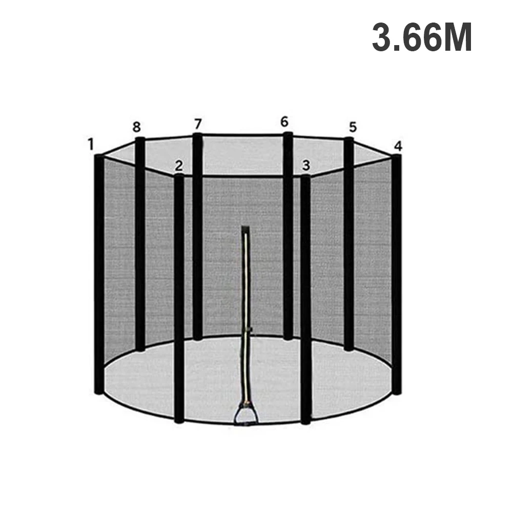 6/8/10/12Feet Trampoline Replacement Net Fence Enclosure Anti-fall Safety Mesh N