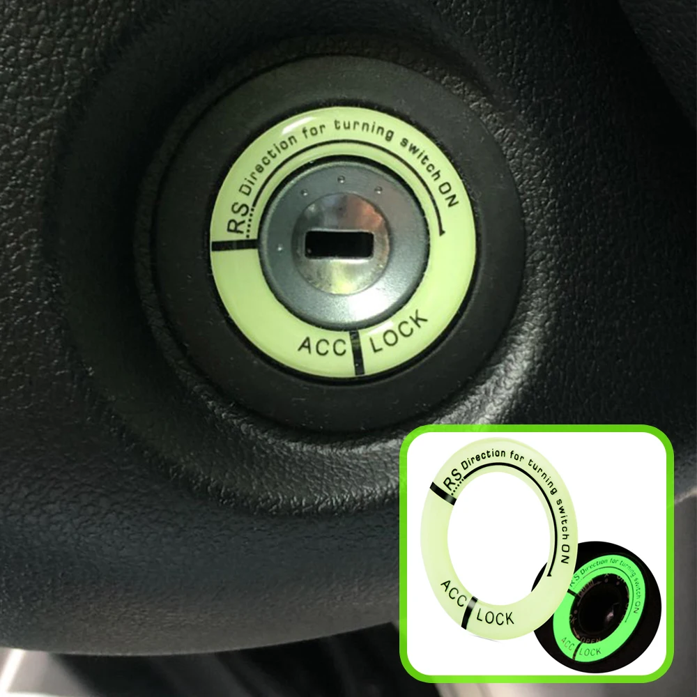 

Светящаяся Автомобильная наклейка с кольцом зажигания 24D, крышка переключателя для Mercedes Benz W211 W203 W204 W124 AMG W202 W212 W220 W205 W176