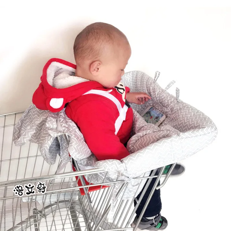 Baby Seat Cover 6-48M Baby Shopping Cart Seat Cushion Children's Stripe Beautiful Clean Cushion Universal for boys and girls