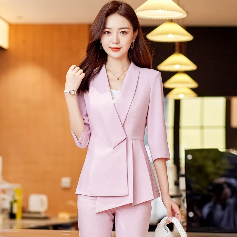 

Suit Jacket Women's Summer High-Grade Fried Street Internet Celebrity Small Suit Fashion Elegant British Style Thin Business Sui