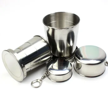 75ml/150ml/250ml Stainless Steel Folding Cup 1