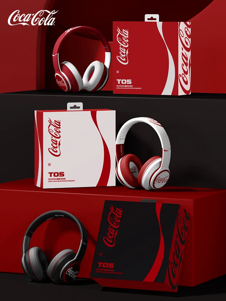 Coca-Cola コカ・コーラ ワイヤレスヘッドセット Coca-Cola Headphones Wireless Earphone Bluetooth 5.3 Headset HiFI