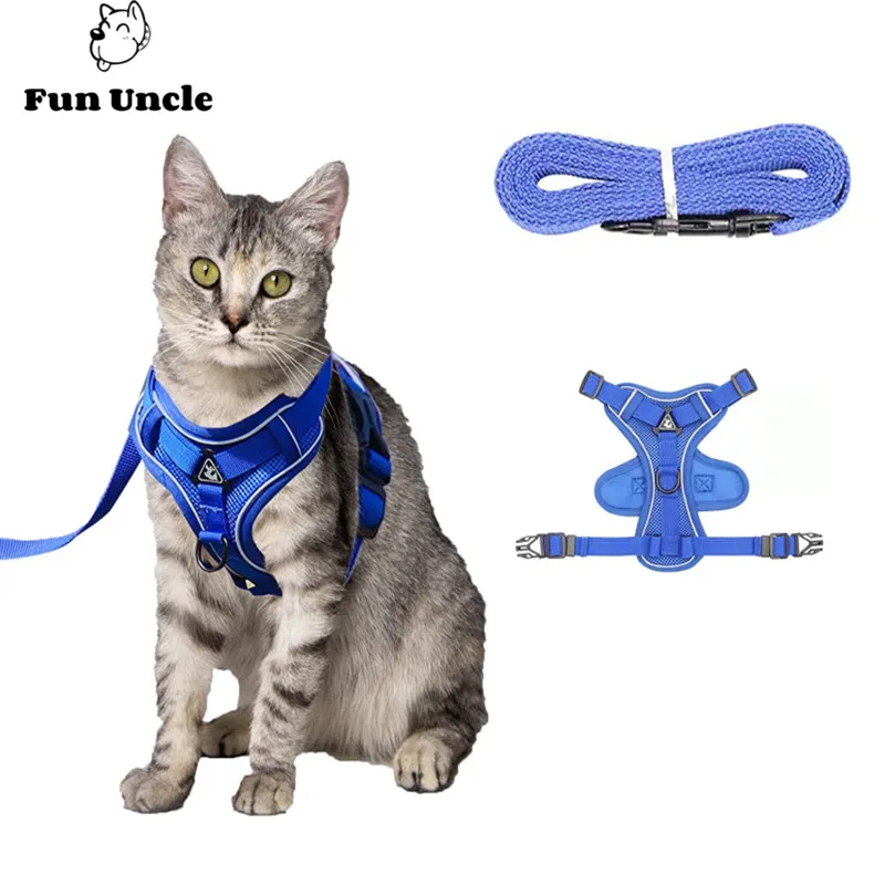 rabbitgoo Cat Harness and Leash for Walking, Escape Proof Soft Adjustable  Vest Harnesses for Cats, Easy Control Breathable Reflective Strips Jacket